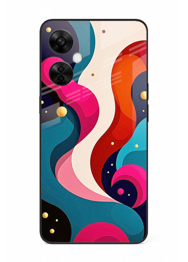 Retro Wave Swirl retro swirl pattern OnePlus Nord CE3 Lite glass back cover