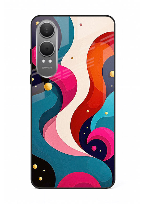 Retro Wave Swirl retro swirl pattern OnePlus Nord CE4 Lite glass back cover