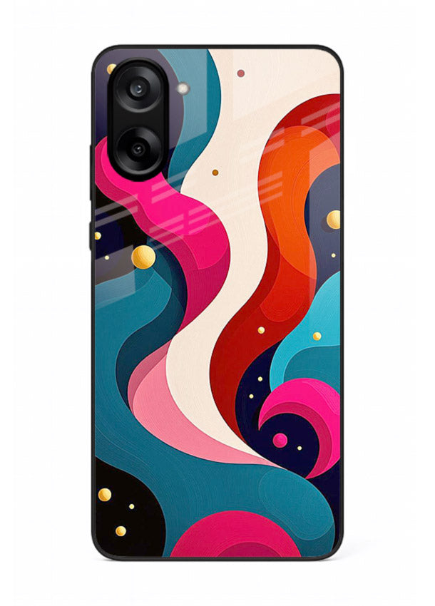 Retro Wave Swirl retro swirl pattern OnePlus Nord CE5 glass back cover