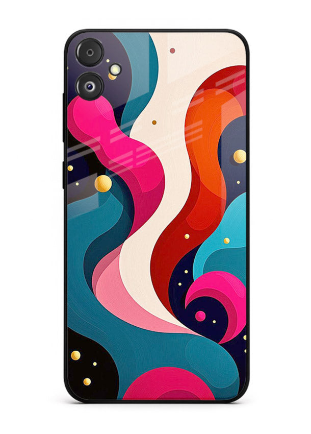 Retro Wave Swirl retro swirl pattern Samsung F14 5G glass back cover
