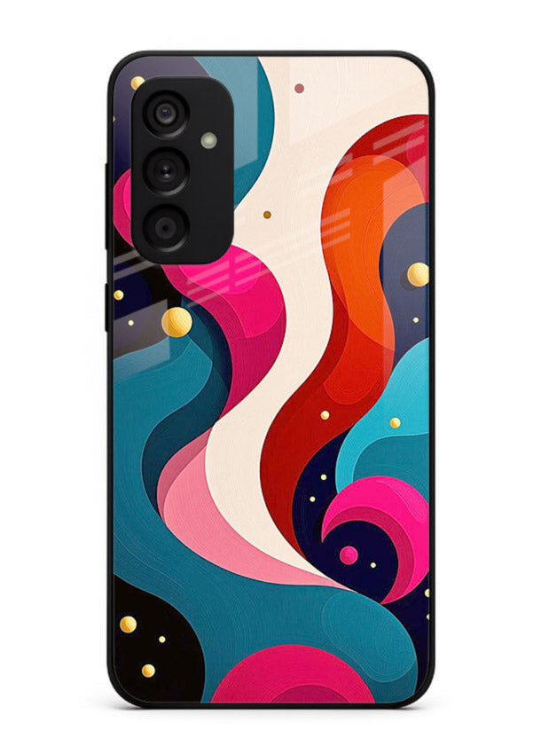 Retro Wave Swirl retro swirl pattern Samsung M15 5G glass back cover