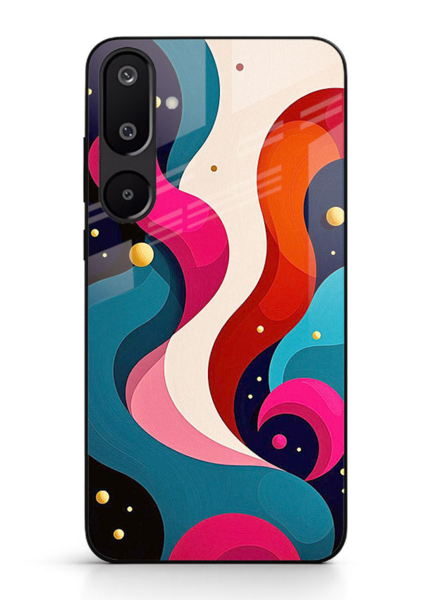 Retro Wave Swirl retro swirl pattern Samsung M16 5G glass back cover