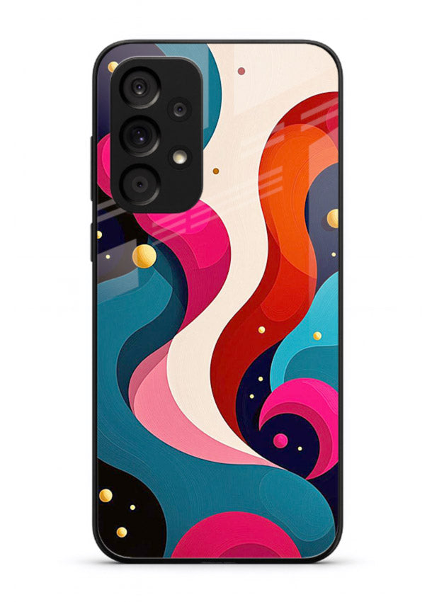Retro Wave Swirl retro swirl pattern Samsung A33 5G glass back cover