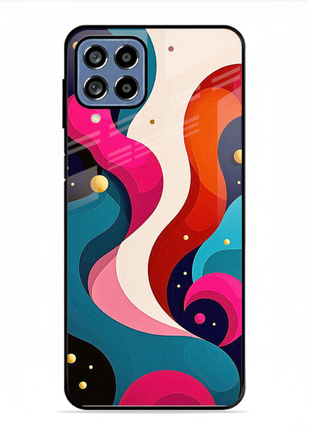 Retro Wave Swirl retro swirl pattern Samsung M33 5G glass back cover