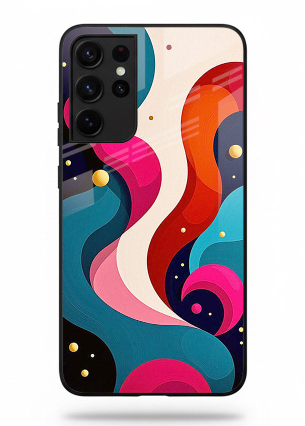 Retro Wave Swirl retro swirl pattern Samsung S21 Ultra glass back cover