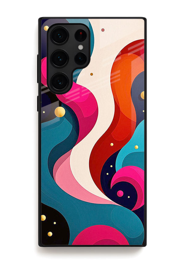 Retro Wave Swirl retro swirl pattern Samsung S25 Ultra glass back cover