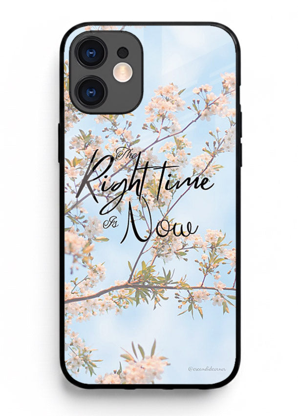 Botanical branch artwork printed on iphone 11 glass back cover with calm tones.