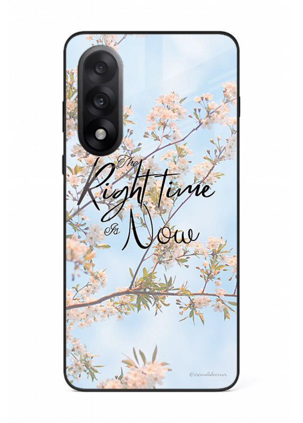 Botanical branch artwork printed on OnePlus Nord 5 glass back cover with calm tones.