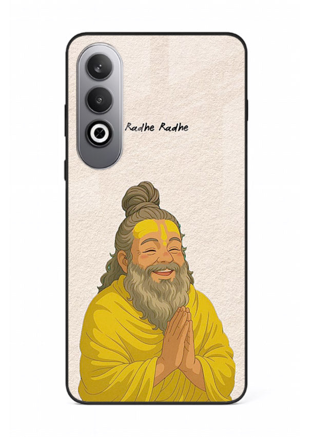 Devotional rishi artwork printed on glossy tempered glass OnePlus Nord CE4 back cover