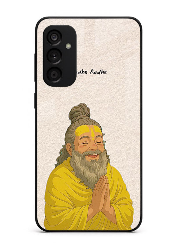 Devotional rishi artwork printed on glossy tempered glass Samsung M14 4G back cover
