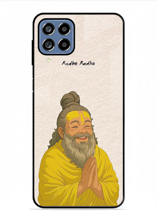 Devotional rishi artwork printed on glossy tempered glass Samsung M53 5G back cover