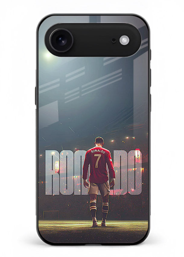 Ronaldo stadium night artwork printed on premium tempered glass iPhone 17 Air back cover