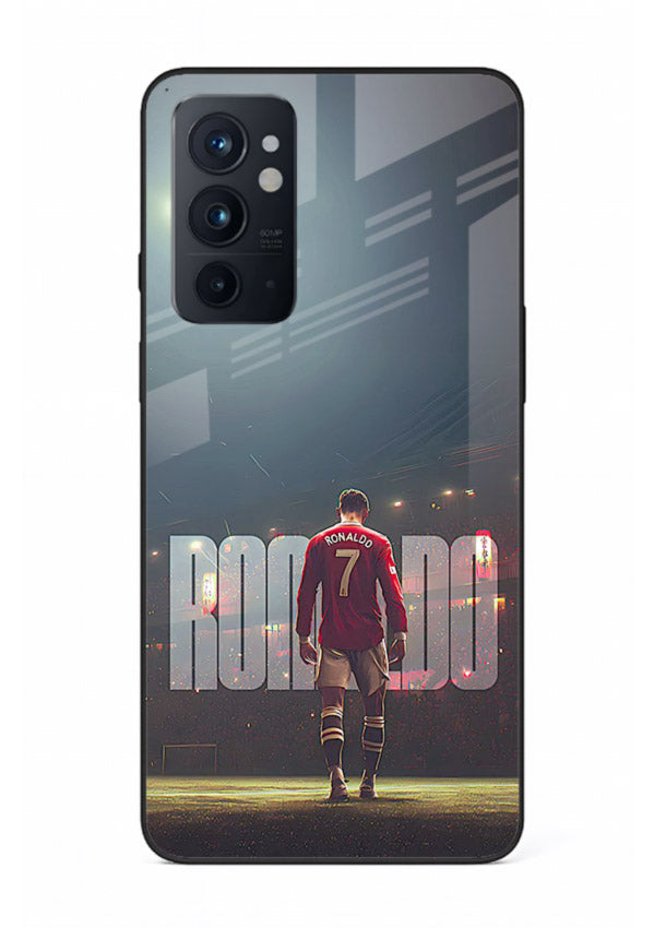Ronaldo stadium night artwork printed on premium tempered glass OnePlus 9RT back cover