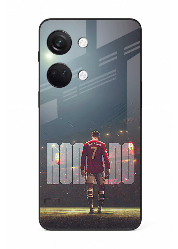 Ronaldo stadium night artwork printed on premium tempered glass OnePlus Nord 3 back cover