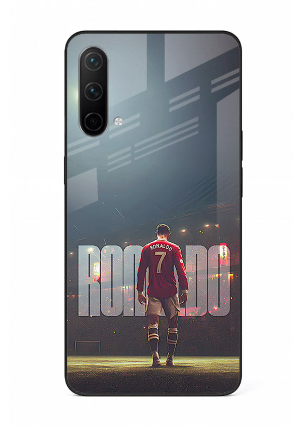 Ronaldo stadium night artwork printed on premium tempered glass OnePlus Nord CE 5G back cover