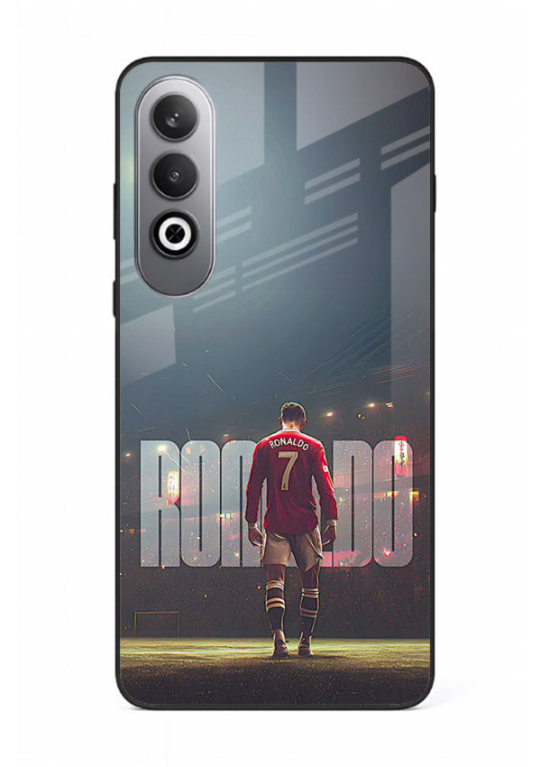 Ronaldo stadium night artwork printed on premium tempered glass OnePlus Nord CE4 back cover