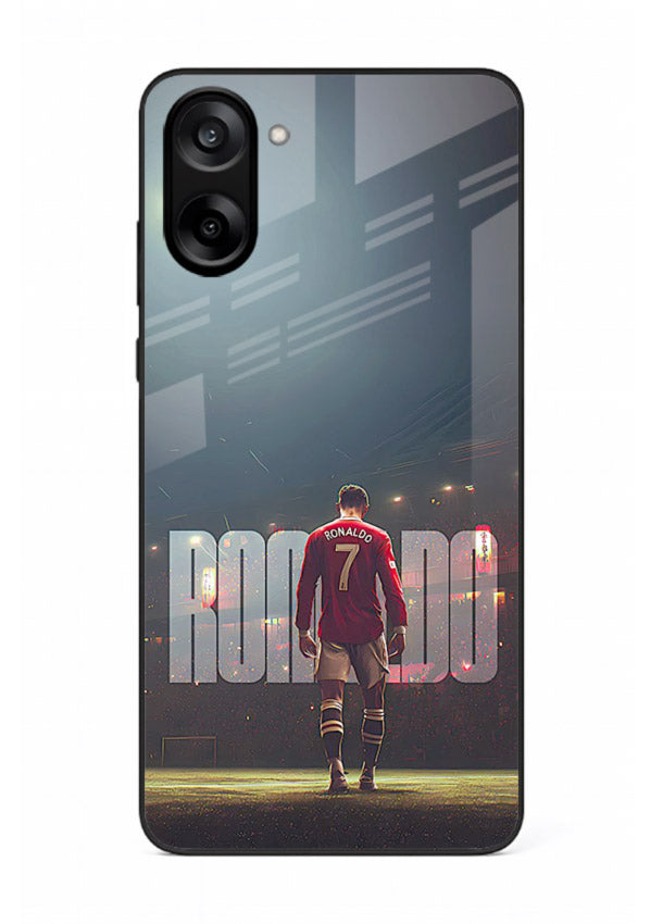Ronaldo stadium night artwork printed on premium tempered glass OnePlus Nord CE5 back cover