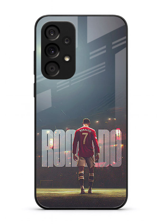 Ronaldo stadium night artwork printed on premium tempered glass Samsung M32 5G back cover