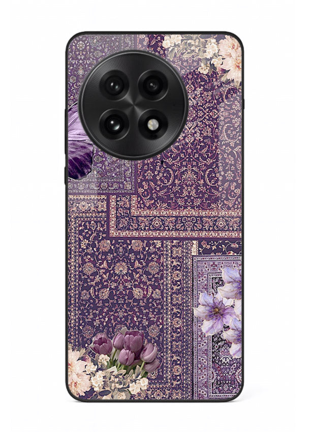 Purple tapestry artwork printed on glossy tempered glass OnePlus 13R back cover