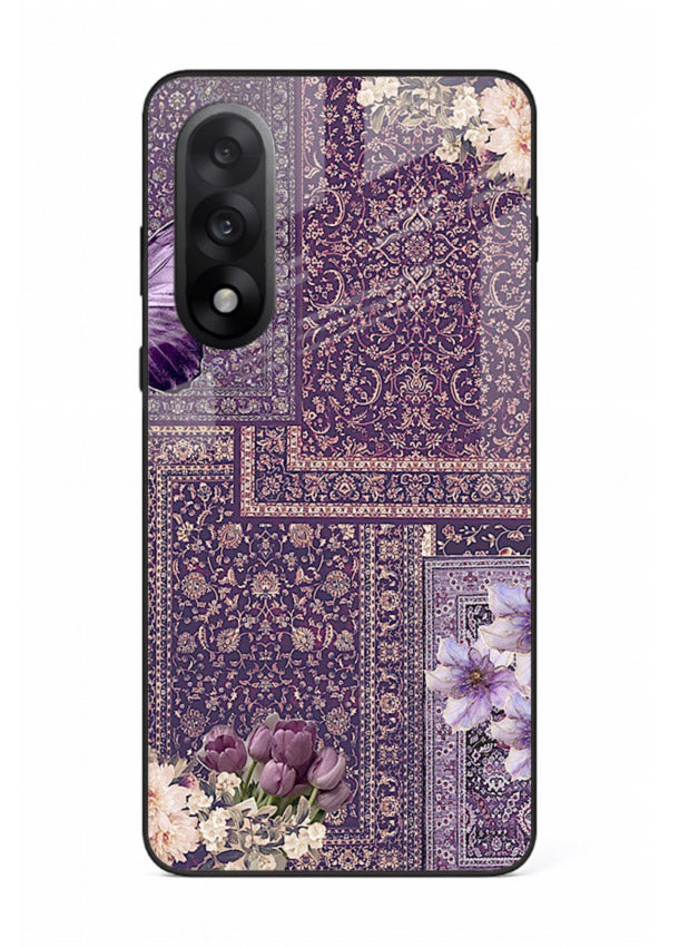 Purple tapestry artwork printed on glossy tempered glass OnePlus Nord 5 back cover