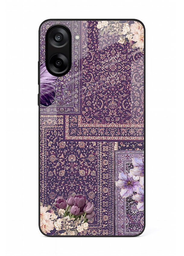 Purple tapestry artwork printed on glossy tempered glass OnePlus Nord CE5 back cover