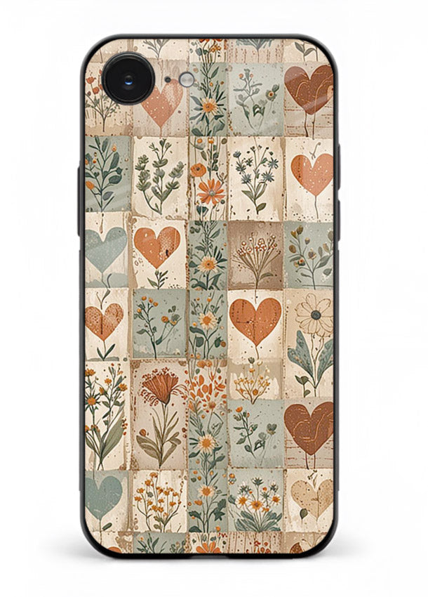 Rustic Patch Quilt patchwork quilt pattern iphone 16e glass back cover