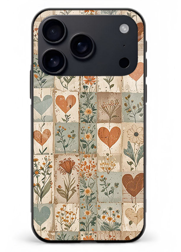 Rustic Patch Quilt patchwork quilt pattern iphone 18 pro max glass back cover