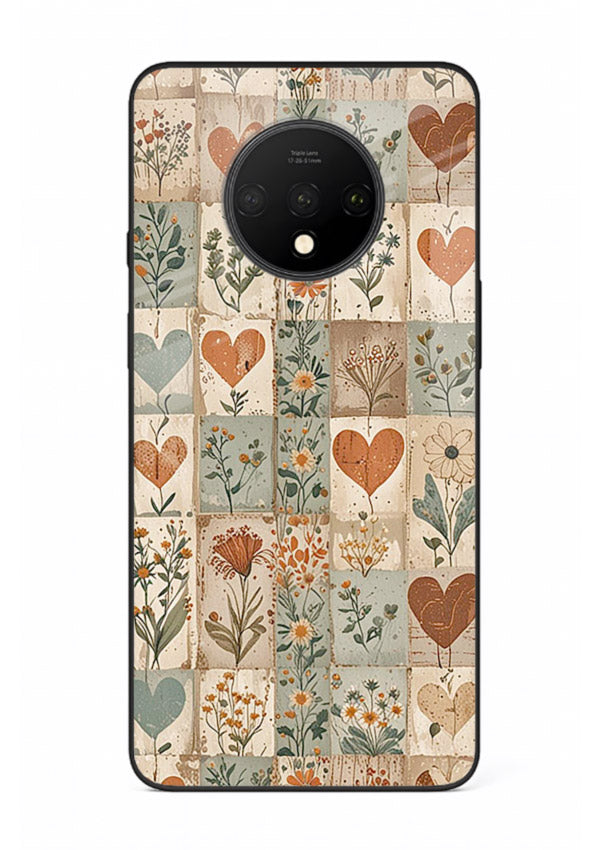 Rustic Patch Quilt patchwork quilt pattern OnePlus 7T glass back cover