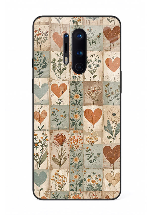 Rustic Patch Quilt patchwork quilt pattern OnePlus 8 Pro glass back cover