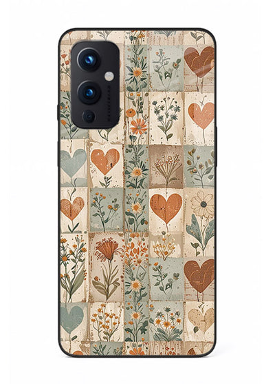 Rustic Patch Quilt patchwork quilt pattern OnePlus 9 Pro glass back cover