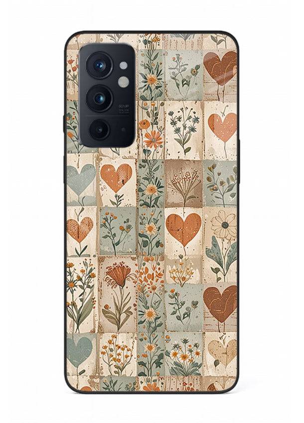 Rustic Patch Quilt patchwork quilt pattern OnePlus 9RT glass back cover