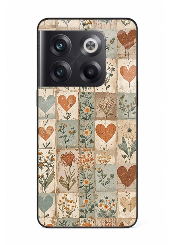 Rustic Patch Quilt patchwork quilt pattern OnePlus 10T glass back cover