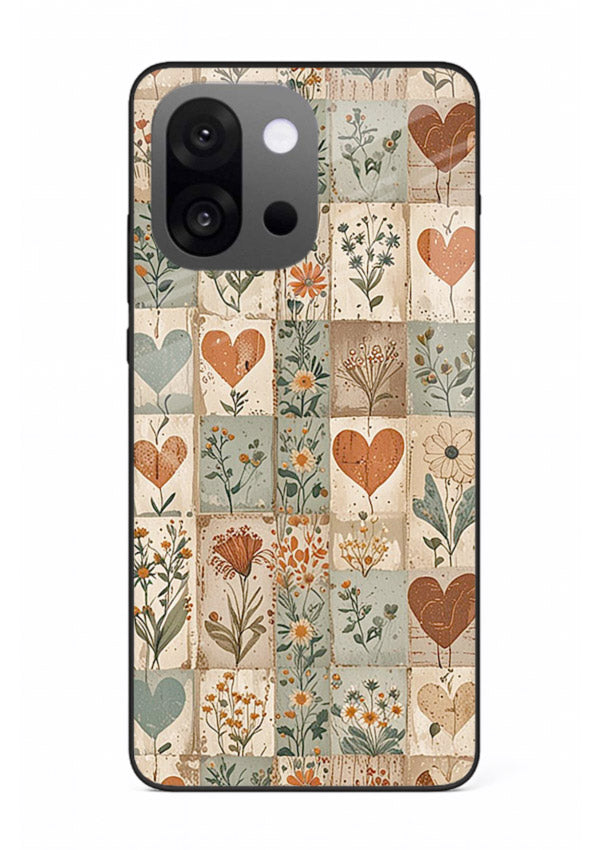 Rustic Patch Quilt patchwork quilt pattern OnePlus 13s glass back cover