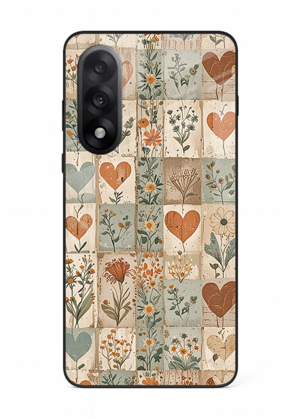 Rustic Patch Quilt patchwork quilt pattern OnePlus Nord 5 glass back cover
