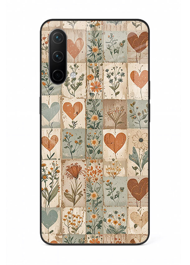 Rustic Patch Quilt patchwork quilt pattern OnePlus Nord CE 5G glass back cover