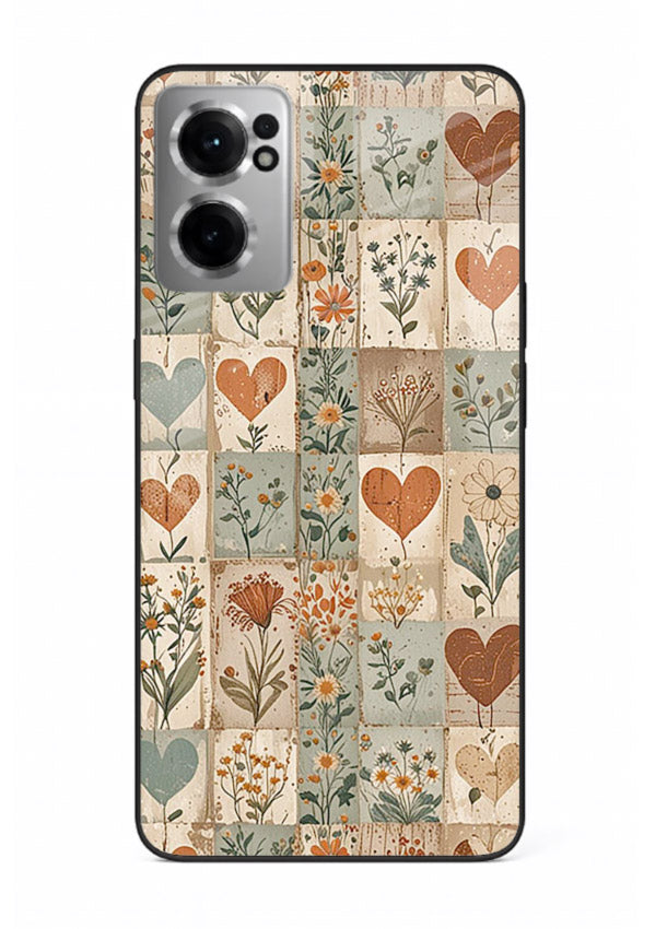 Rustic Patch Quilt patchwork quilt pattern OnePlus Nord CE2 5G glass back cover