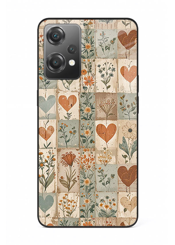 Rustic Patch Quilt patchwork quilt pattern OnePlus Nord CE2 Lite 5G glass back cover