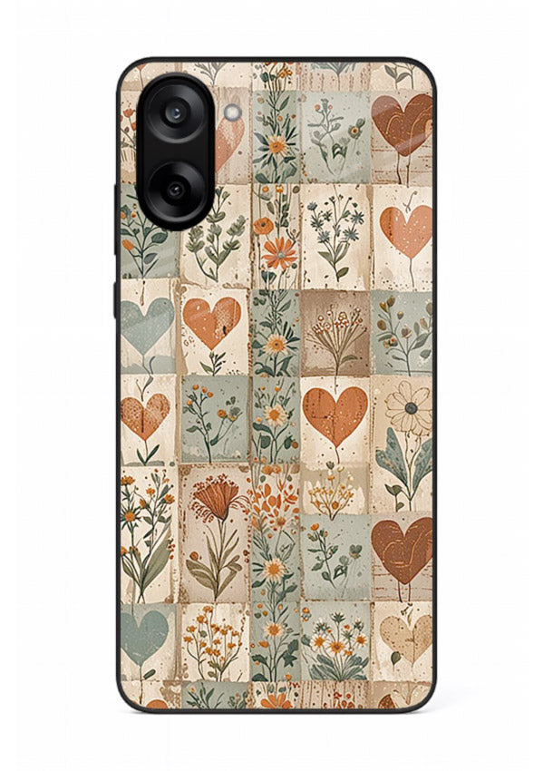 Rustic Patch Quilt patchwork quilt pattern OnePlus Nord CE5 glass back cover