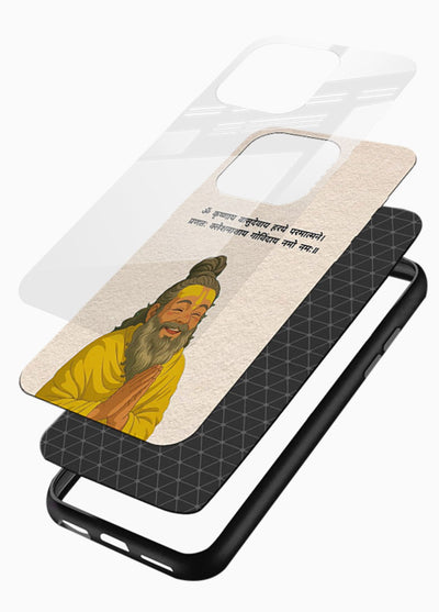 Devotional spiritual artwork printed on glossy tempered glass mobile back cover - 3