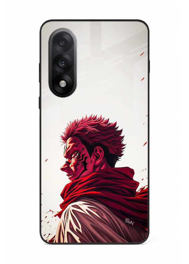 samurai blood rage red white art OnePlus Nord 5 glass cover dramatic japanese warrior case