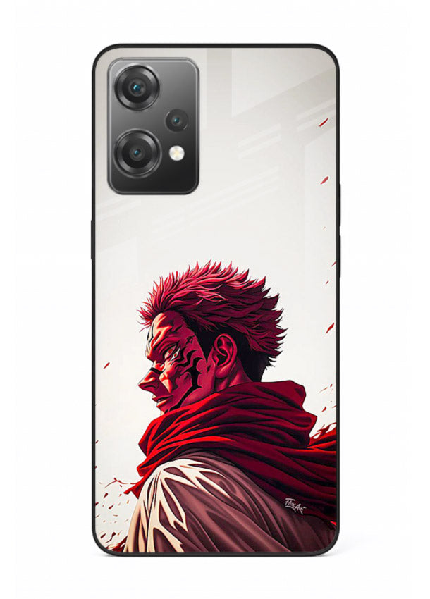 samurai blood rage red white art OnePlus Nord CE2 Lite 5G glass cover dramatic japanese warrior case