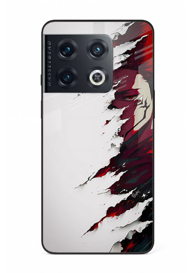 samurai rage slash red white anime art OnePlus 10 Pro glass cover slicing warrior case