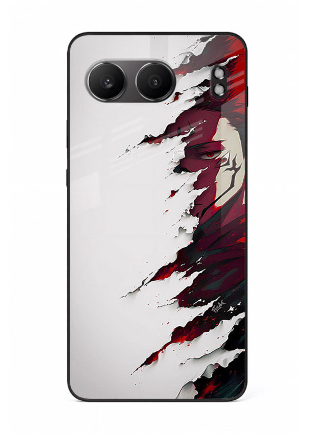 samurai rage slash red white anime art OnePlus Nord 4 glass cover slicing warrior case