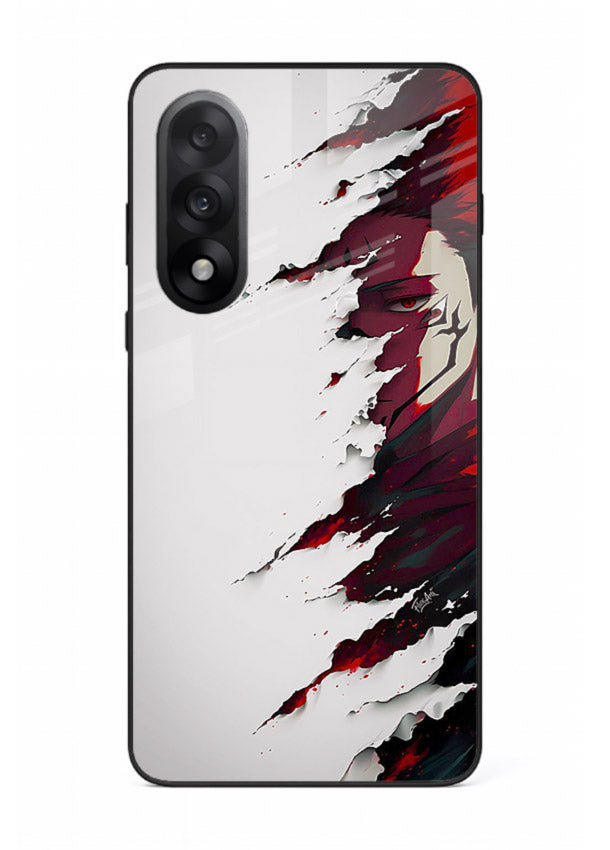 samurai rage slash red white anime art OnePlus Nord 5 glass cover slicing warrior case