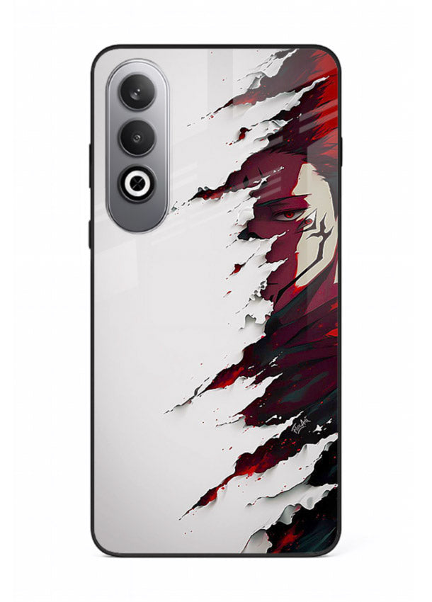 samurai rage slash red white anime art OnePlus Nord CE4 glass cover slicing warrior case