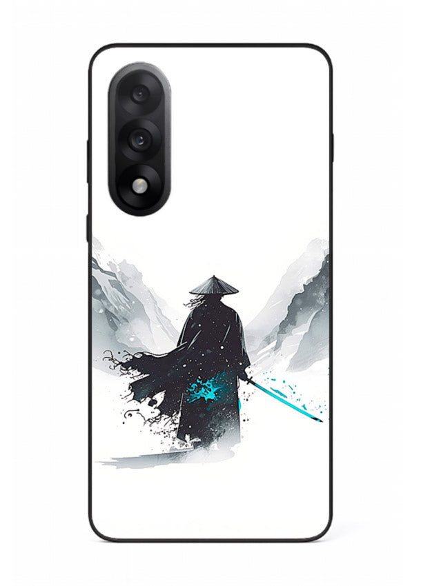 samurai snow blade white blue art OnePlus Nord 5 glass cover winter warrior case