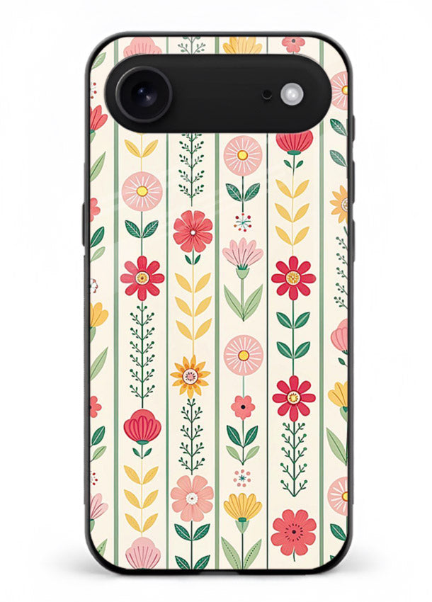 Scandinavian Simple Floral minimal Scandinavian floral pattern iphone 17 air glass back cover