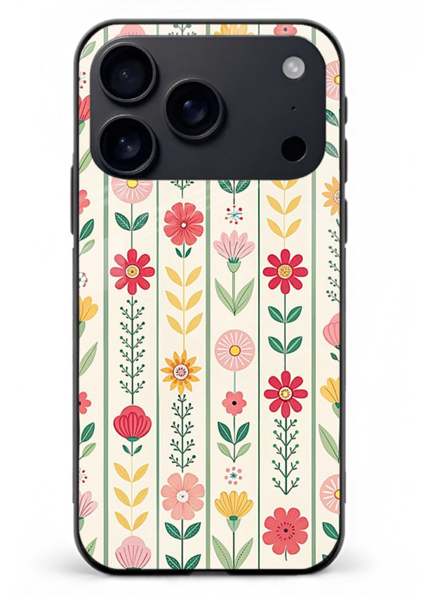 Scandinavian Simple Floral minimal Scandinavian floral pattern iphone 18 pro max glass back cover