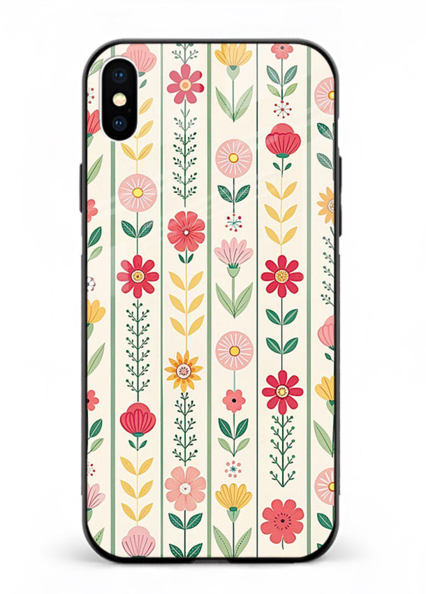 Scandinavian Simple Floral minimal Scandinavian floral pattern iphone xs max glass back cover