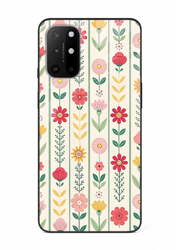 Scandinavian Simple Floral minimal Scandinavian floral pattern OnePlus 8T glass back cover